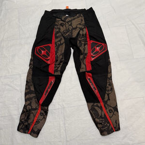Vintage No Fear Rogue Series Motocross Pants Red/Black Skulls Size 28
